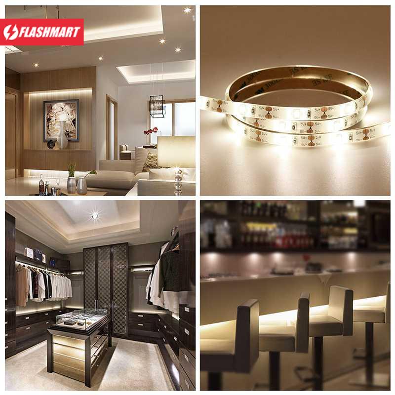 Flashmart Lampu LED Strip Flexible Kabinet Multifungsi Sensor Gerak 1M - 2835