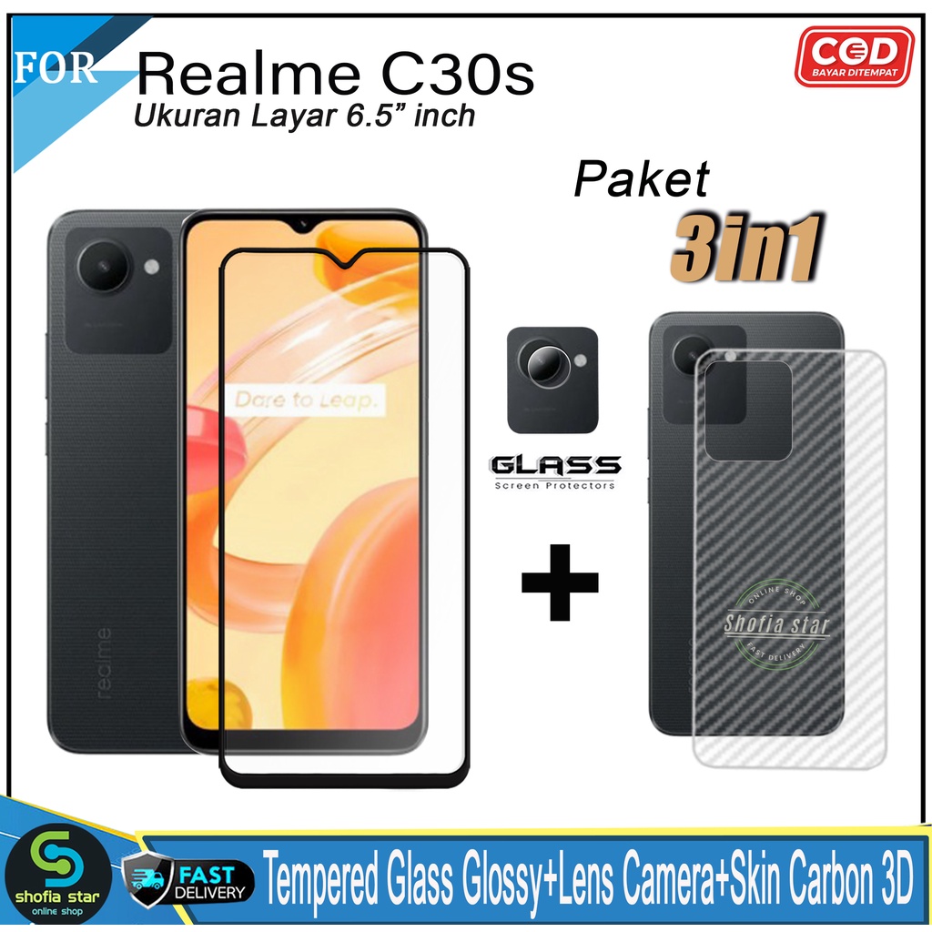 Promo 3in1 Tempered Glass Privacy Matte Realme C30S C11 C11 2021 C15 C3 Anti Gores Anti Spy Full Layar