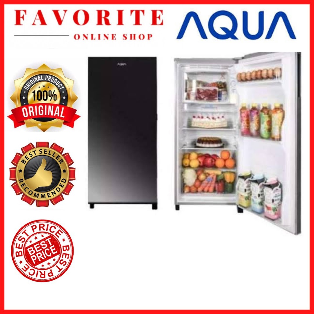 KULKAS AQUA 1 PINTU AQR-D181(DS) / AQR-D181DS / AQRD 181 GOJEK ONLY