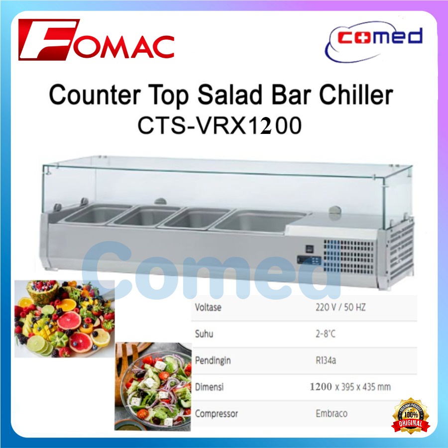 FOMAC Counter Top Salad Bar Chiller CTS-VRX1800 / FOMAC Counter Top Salad Bar Chiller CTS-VRX1500 / 