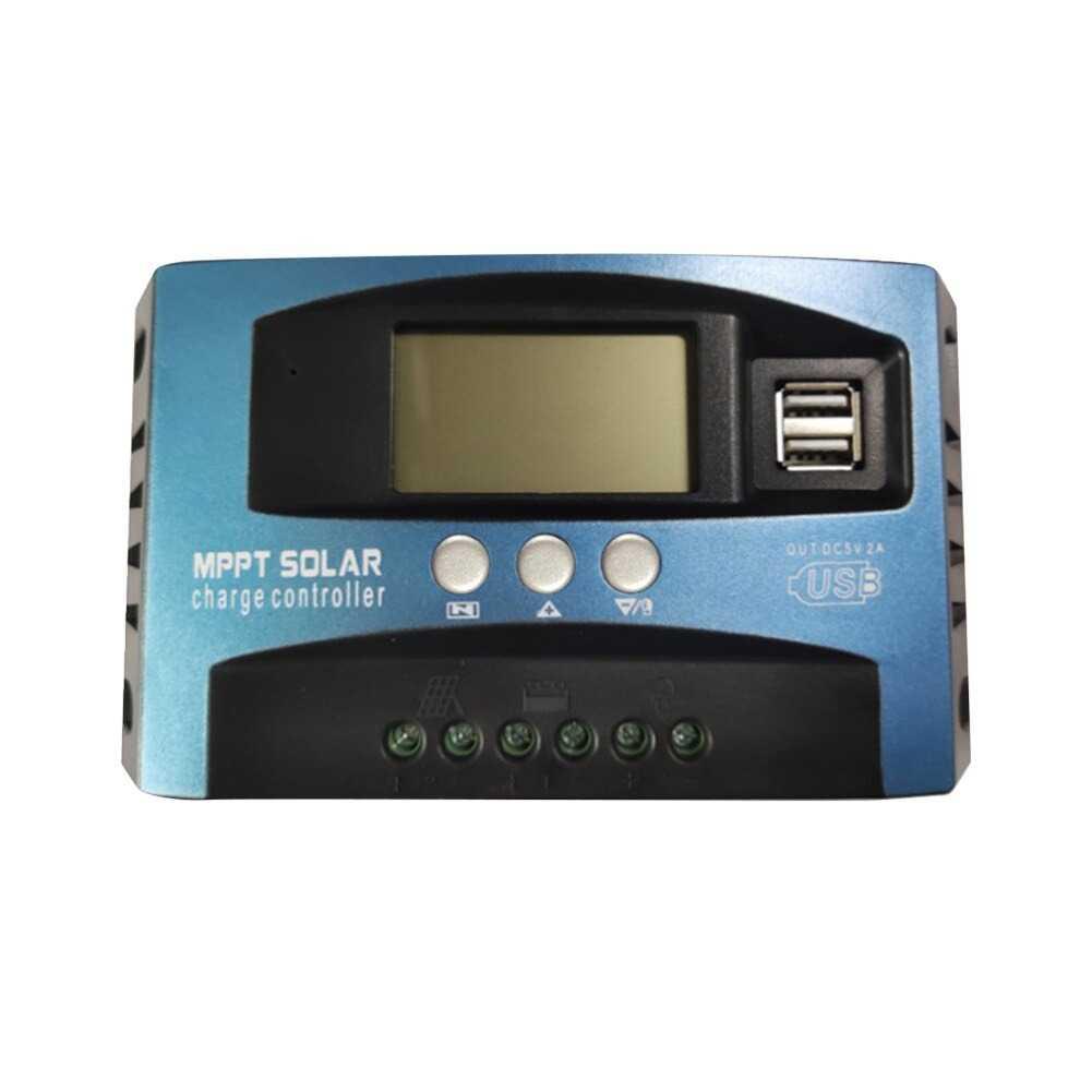 MPPT Solar Charger Controller Regulator Dual USB LCD 12/24V 30A/60A - MPS36 - Blue