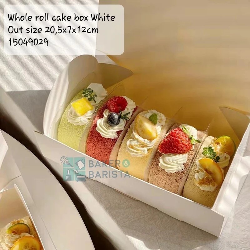 

whole cake roll box kotak dus bolu gulung premium 20,5cm roll cake