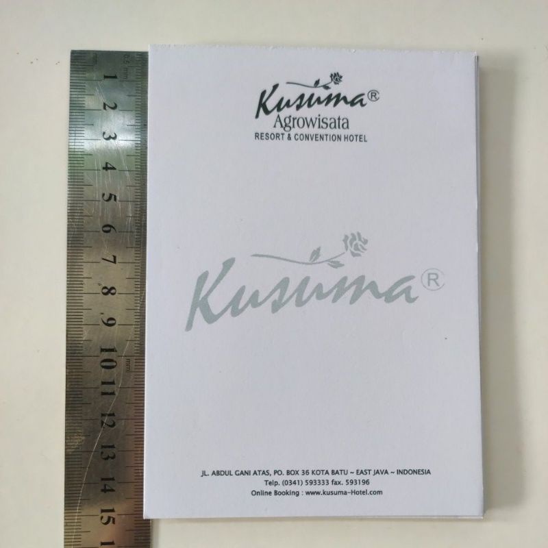 

Notes Kusuma Agro Wisata Souvenir Hotel