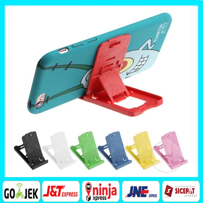 Stand Card Phone Holder Color SS Dudukan HP Lipat Universal Standing Docking Model Kartu Portable Foldable