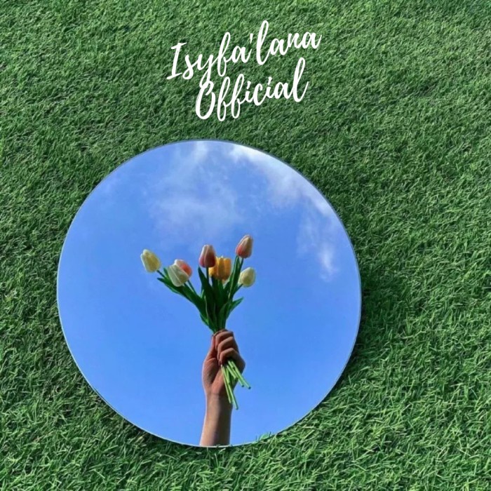 Cermin dinding kamar mandi bulat 60 cm