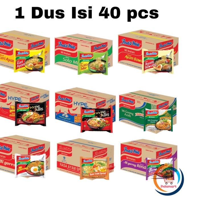 

Terbaru☑️Indomie Goreng, Soto, Ayam Bawang, Hype Abis, Kari Ayam BISA MIX 1 Dus Isi 40 pcs