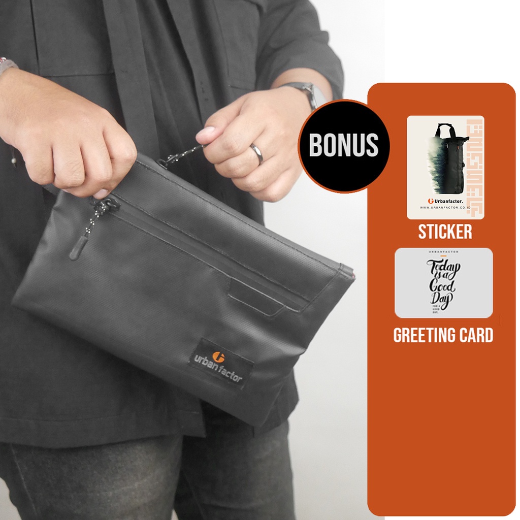 Clutch Bag Urban Factor - Athan Hand Bag Pouch Multifungsi pria wanita