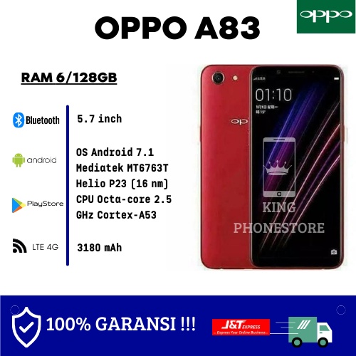 OPPO A83 RAM 6/128GB GARANSI 1 TAHUN