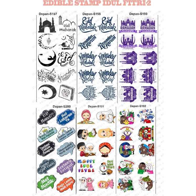 

EDIBLE STAMP STIKER MAKANAN EDIBLE STIKER EDIBLE IMAGE EDIBLE PRINT STIKER LEBARAN 2 .