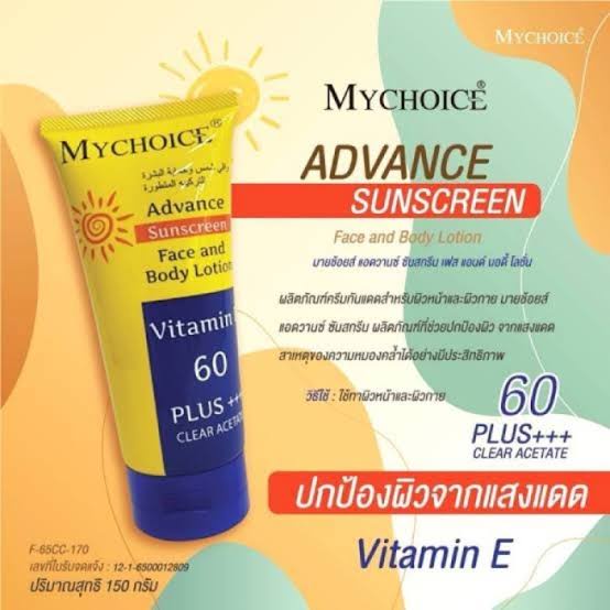 MYCHOICE ADVANCE SUNSCREEN FACE AND BODY LOTION SPF60 PLUS+++