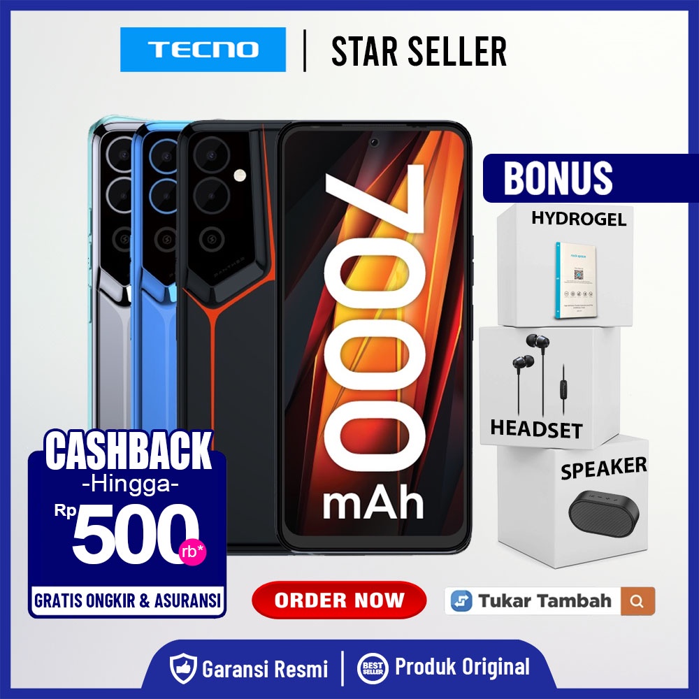 Tecno Pova Neo 2 4GB+128GB Garansi Resmi Techno Tecno Pova Neo 2 4 GB 128 GB