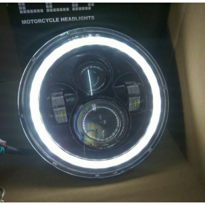 LAMPU DAYMAKER 5.75INCH 4 LED PLUS SENJA WHITE VESPA MATIC PRIMAVERA,