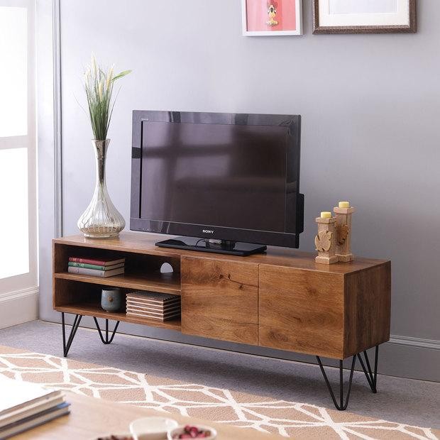 RAY MEJA RAK TV BESI KAYU JATI MINIMALIS MODERN - CABINET TV - LEMARI TV