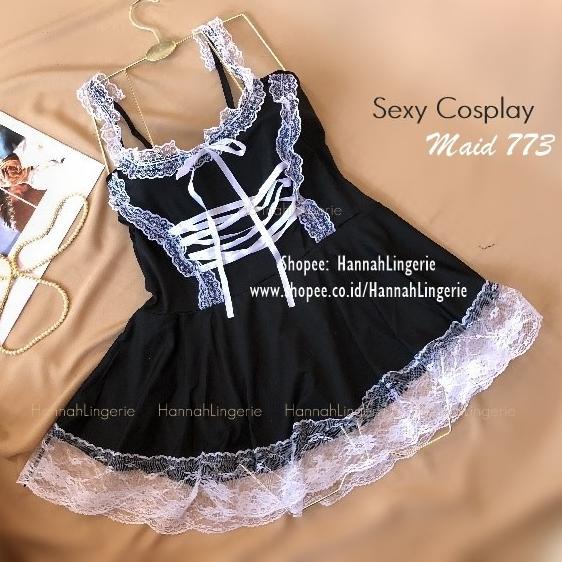 STOK TERBATAS M-3XL Lingerie Pelayan ART Kostum BigSize Cosplay Costume Pembantu Maid Besar M L XL X
