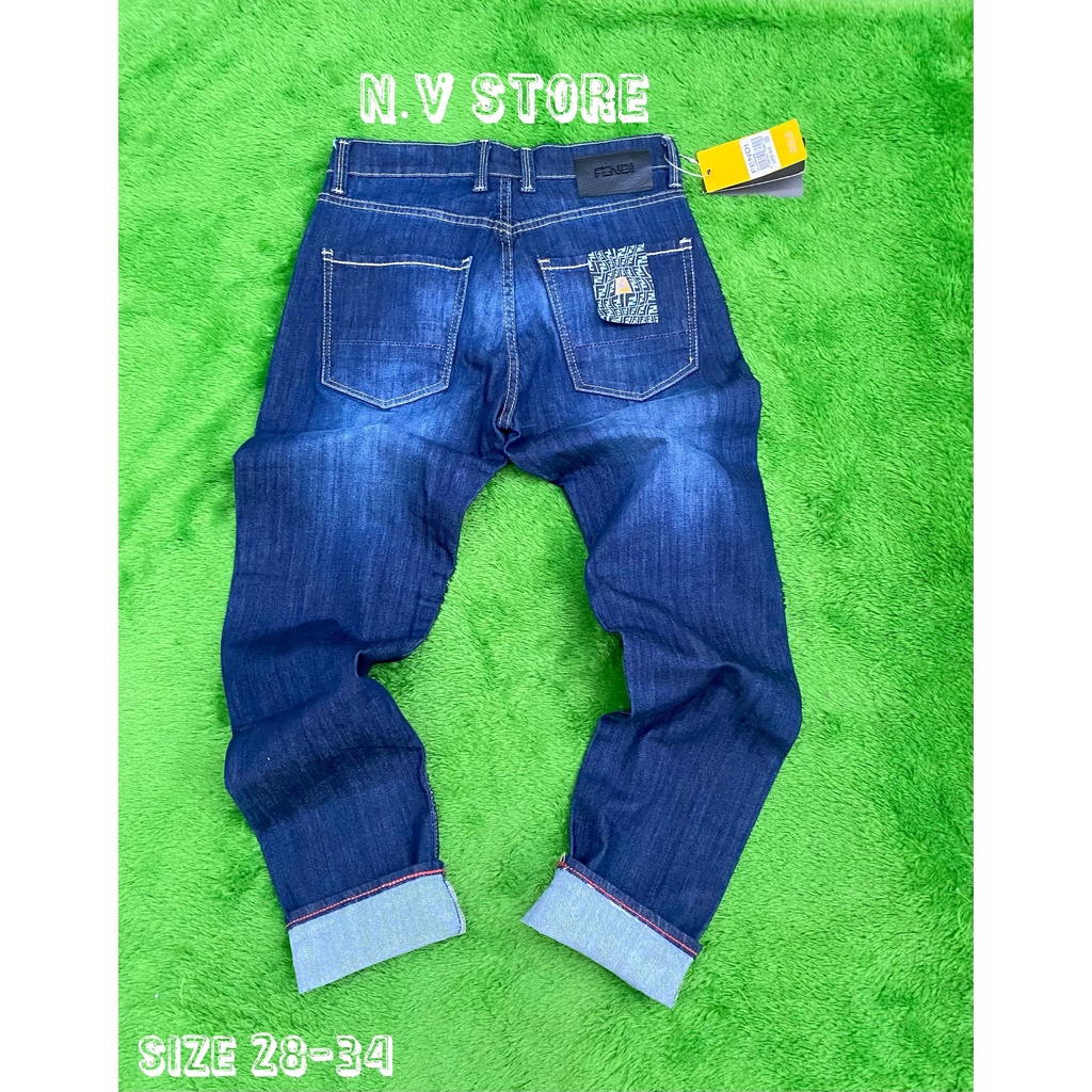 Celana jeans pria panjang streect slimfit//celana panjang pria fendi original jeans terbaru 2023//ce