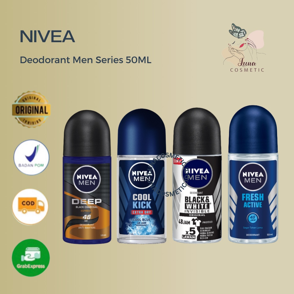 NIVEA Deodorant Roll On MEN SERIES - 50ML