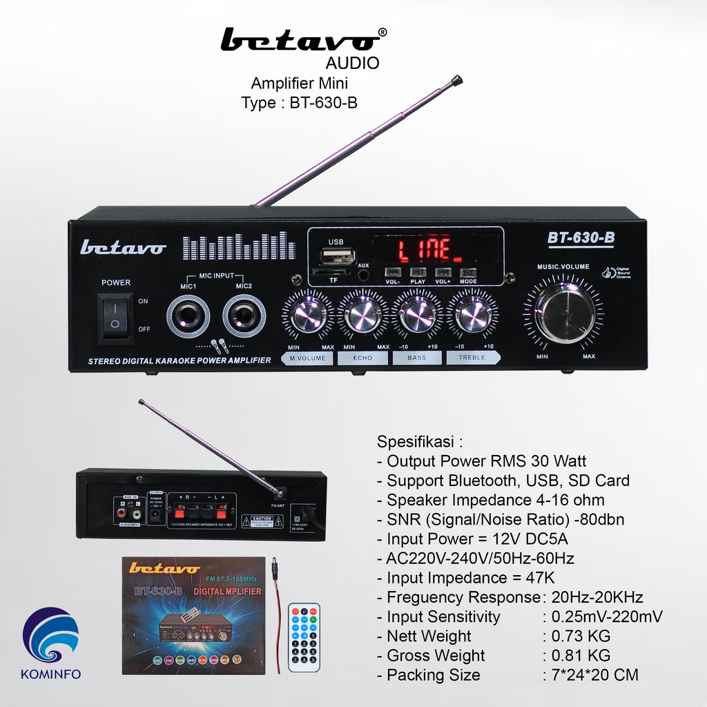 AMPLIFIER MINI BT 630 B BETAVO