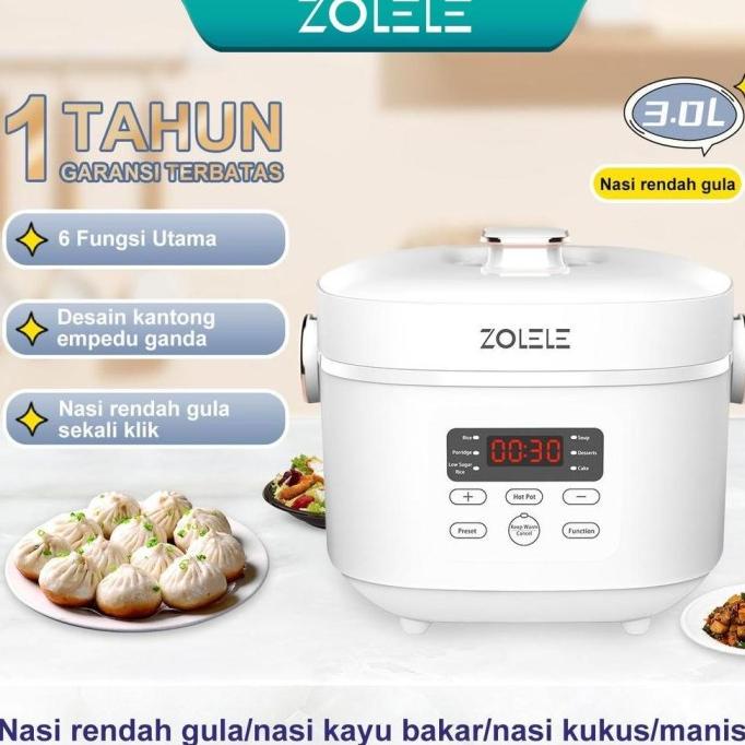 Zolele Rice Cooker Magic Com 3 Liter Penanak Nasi Alat Masak Nasi Storayulta