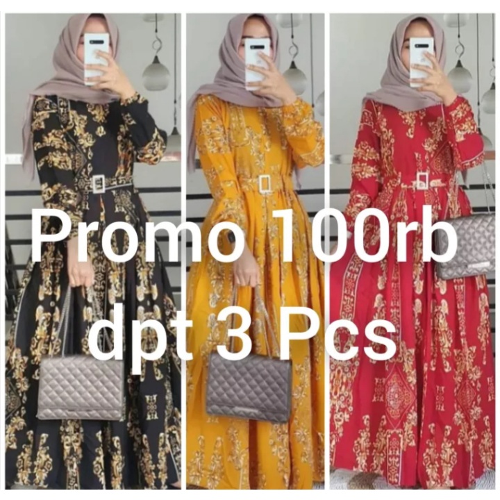 PROMO BAJU GAMIS SULTAN 100 RIBU 3 PCS STOK TERBATAS BAJU GAMIS MOTIF SULTAN TERBARU