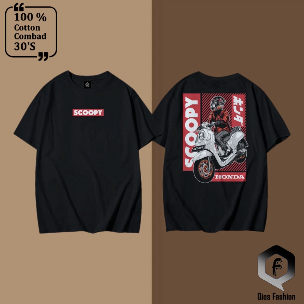 KAOS BIKER MOTOR SCOOPY COTTON COMBAD 30'S ORIGINAL