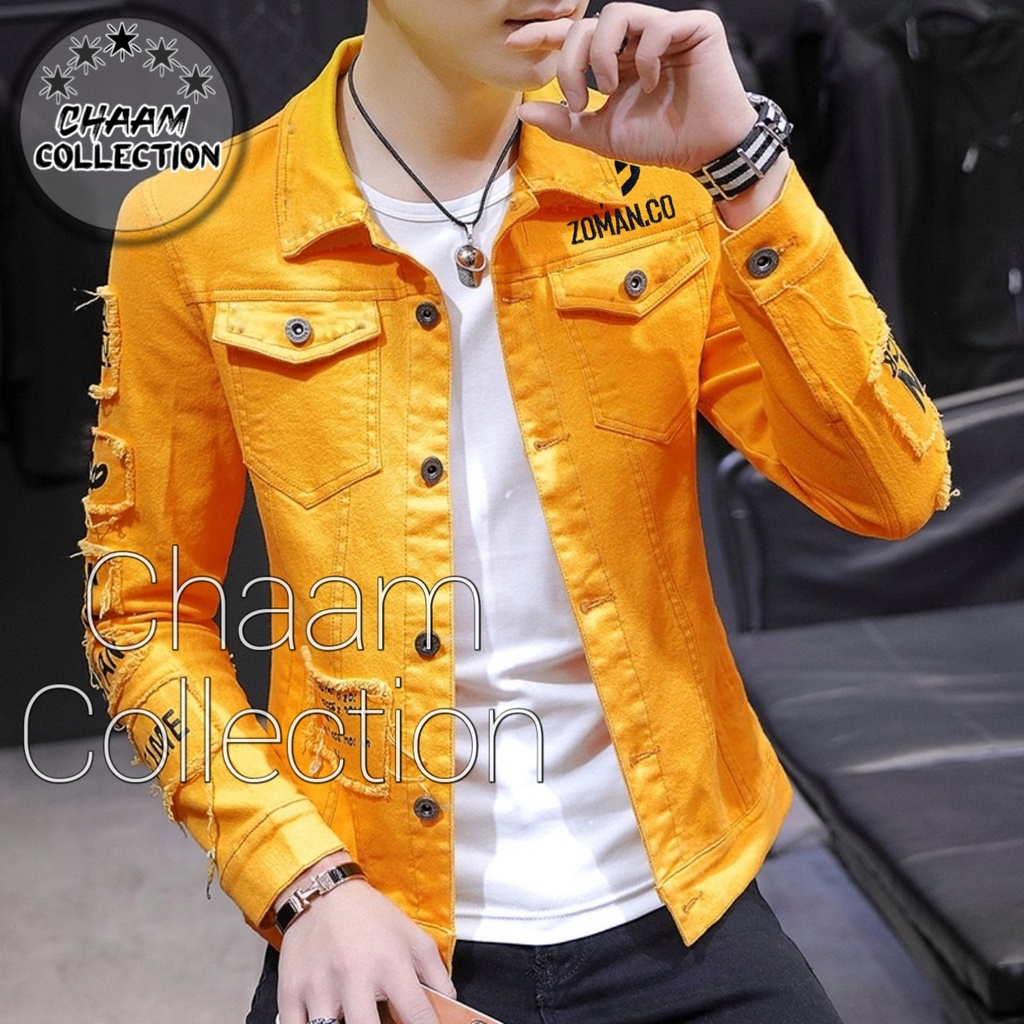 Jaket Jeans Denim Korean Style Motif FULL BORDIR|Jaket Denim New Fashion|Jaket Pria Gold