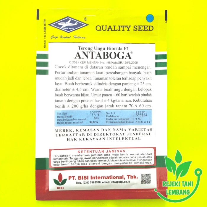 BENIH TERONG HIBRIDA ANTABOGA ISI 10 GR BENIH TERONG HIBRIDA F1
