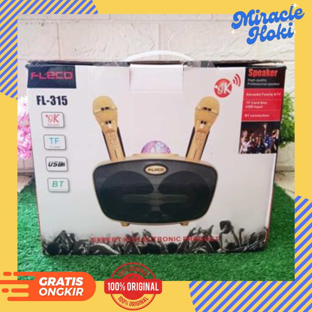 MIC Bluetooth karaoke speaker portable FLECO FL-315 Radio USB LED ORI