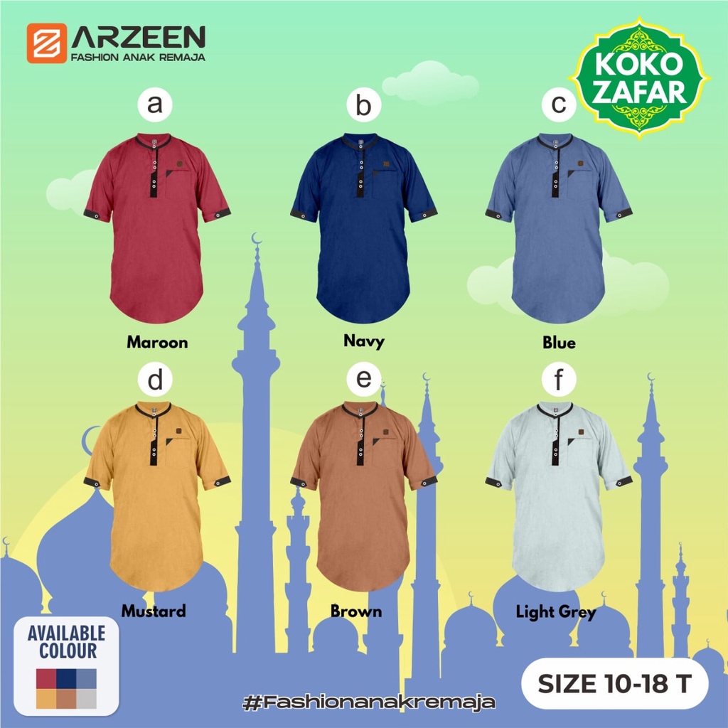 00203 Arzeen Baju Koko Anak Usia 10-19 Tahun