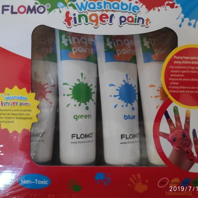 

HOT PROMO flomo washable finger paint 100ml x 4pcs