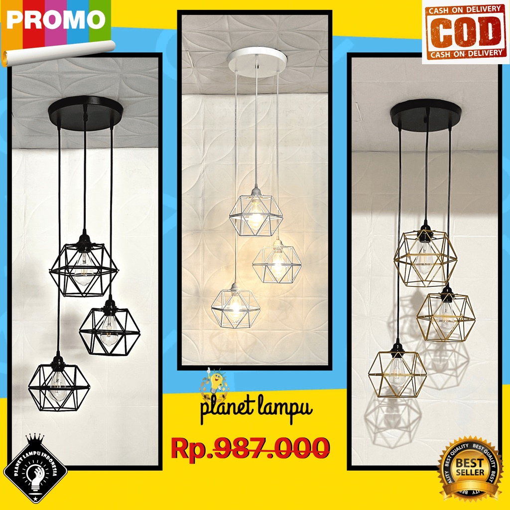 Lampu Gantung Minimalis Untuk Plafon Atap Void Cafe Restoran Ruang Tamu Ruang Makan Teras Dengan Gay