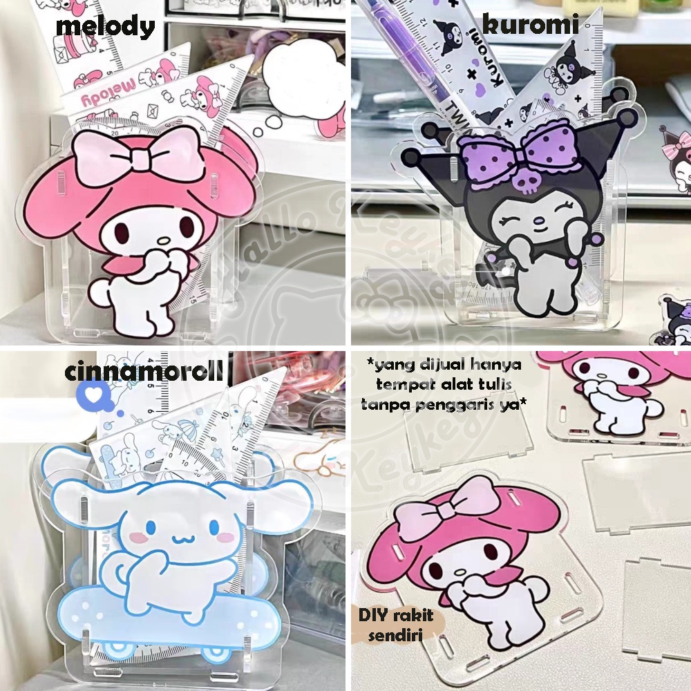 

DIY holder alat tulis akrilik melody kuromi cinnamoroll