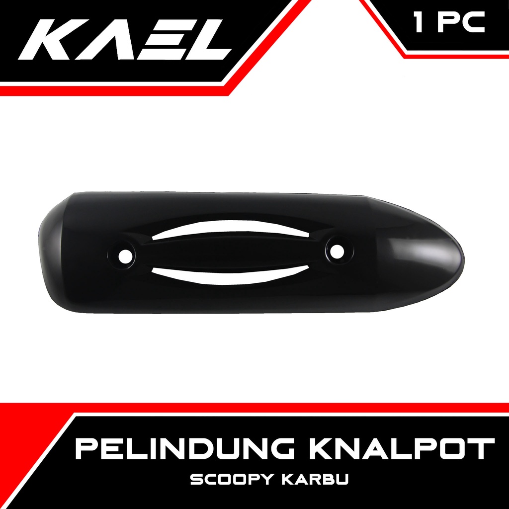 Pelindung Knalpot Scoopy Karburator Karbu Carbu Carburator Old Lama Cover Tutup Penutup Tameng Kenalpot Muffler Exhaust Hitam