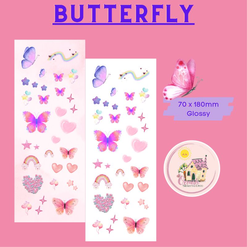 

Stiker Vinyl Glossy Butterfly