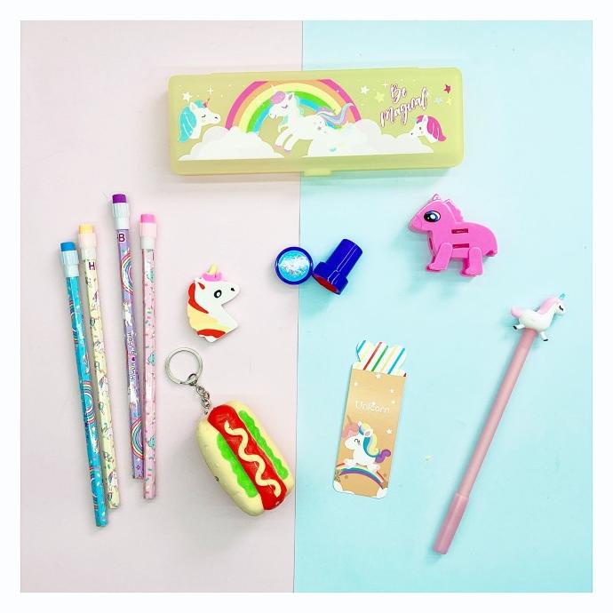 

Kotak pensil unicorn happy set 25