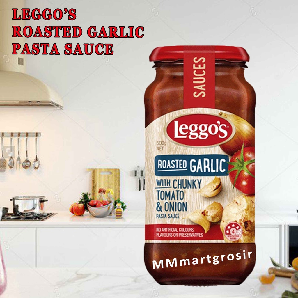 LEGGOS ROASTED GARLIC WITH CHUNKY TOMATO&amp;UNION 500g