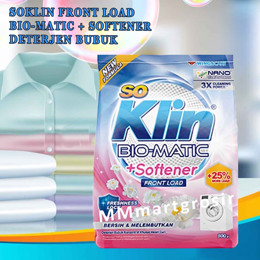 So Klin Softergent/ Front loard/ Deterjen Bubuk/ 800g