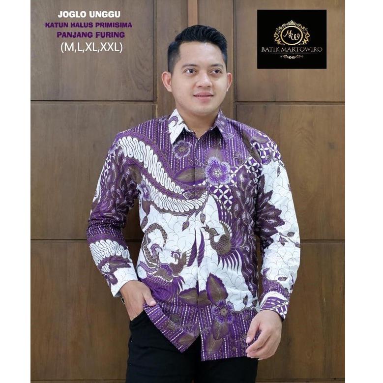 RECOMENDED Batik Pria JOGLO UNGU Full Furing Katun Halus Primisima Size M-XXL HIGH Quality