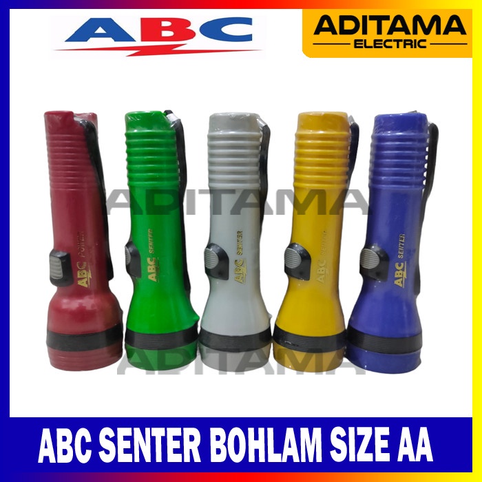 Cuci Gudang ABC SENTER BATERAI BOHLAM KECIL SIZE AA/ SENTER ABC KECIL BOHLAM - Random