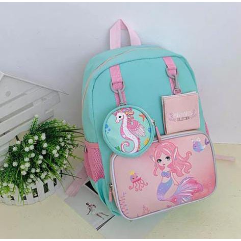 GGS  Tas Sekolah Anak Perempuan Dan Laki Laki ANTI AIR TK Sama SD Ransel Import Lucu Tebel Karakter 5 tahun 6 tahun 7 tahun Anti Basah Anti Hujan Avenger Dino  Frozen My Little Pony murah gado 2023