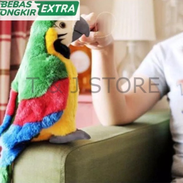 Unik Boneka Talking Burung Beo Mainan Anak Bisa Meniru Suara  menari TJ Murah