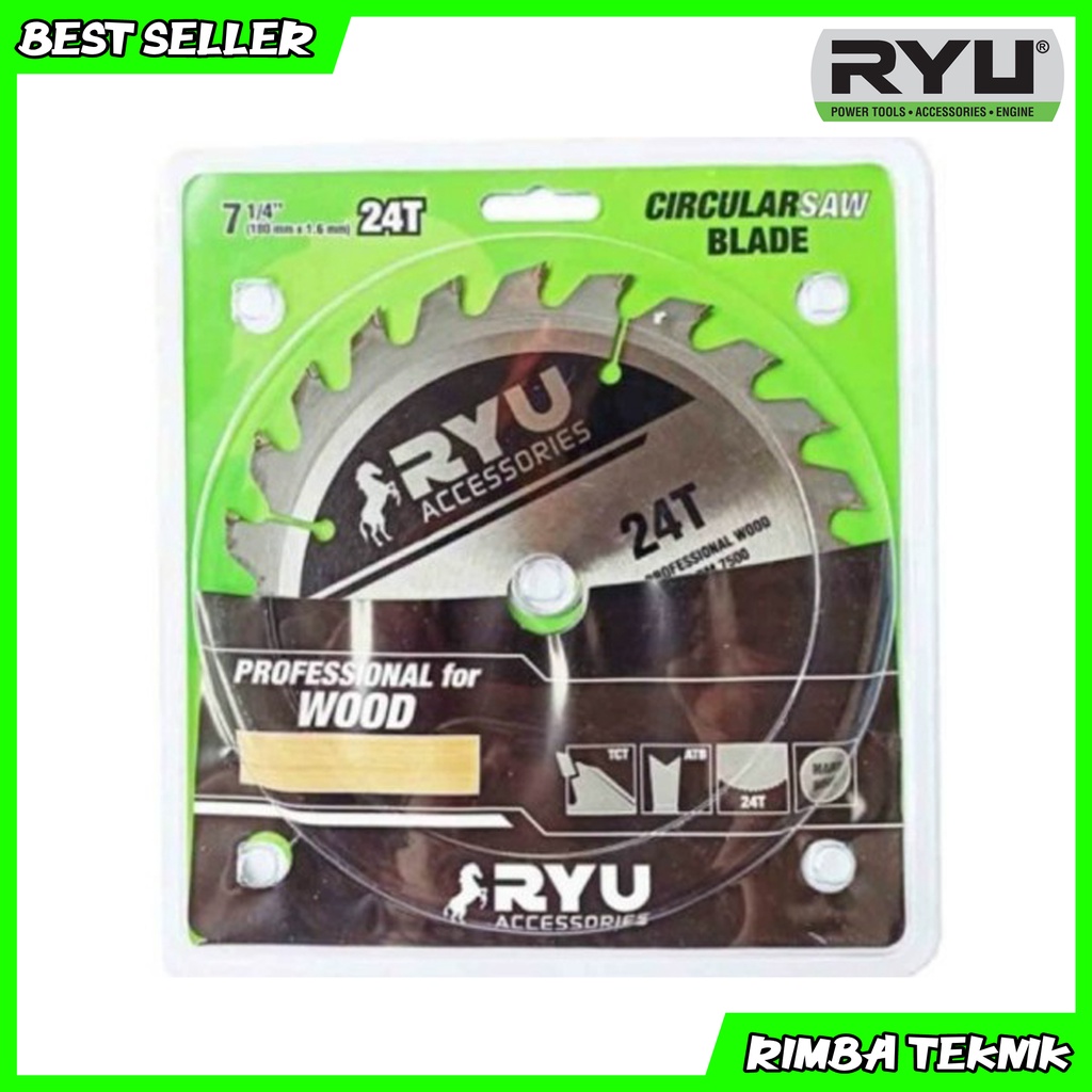 RYU Mata Gergaji Kayu 7 Inch x 24T - Circular Saw Blade