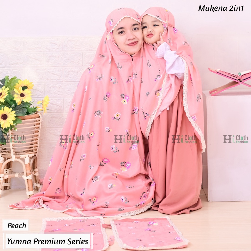 hicloth mukena rayon premium 2 in 1 sleting dagu