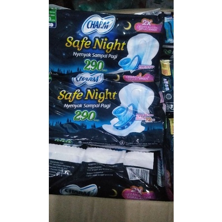 Charm pembalut safe night 29cm