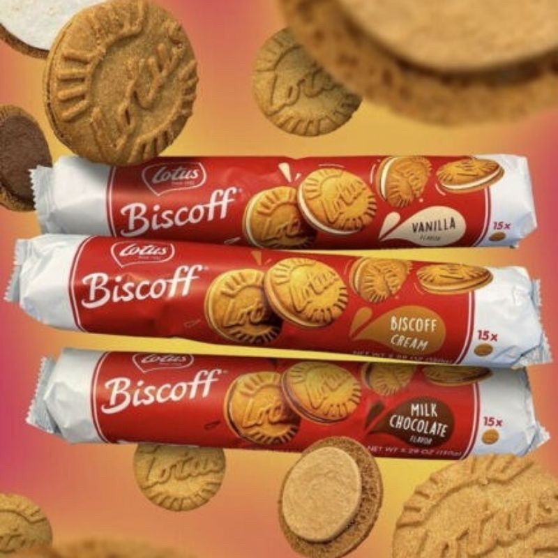 Khas Jaya Lotus Biscoff Sandwich Biscuits Cookies 150 gr BPOM