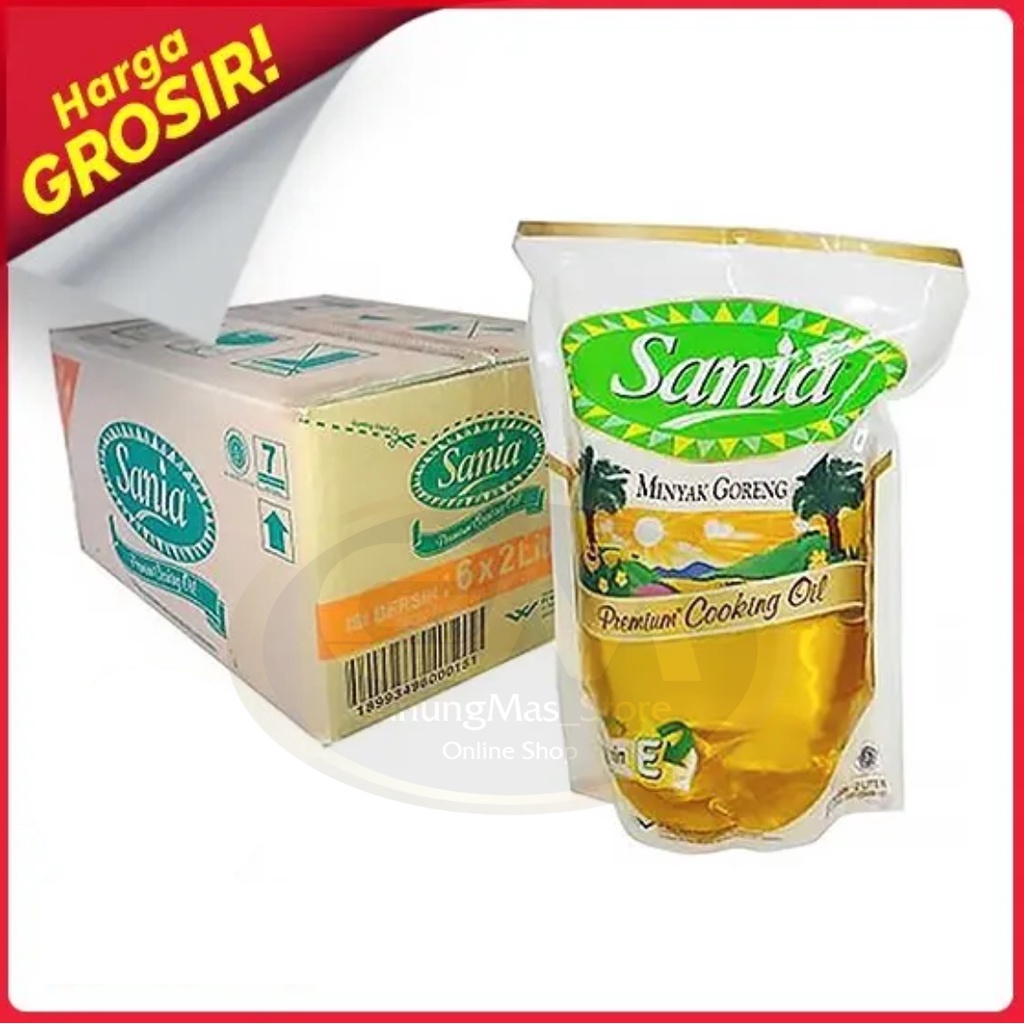 

PROMO !! MINYAK GORENG SANIA 2 LITER 1 DUS ISI 6 PCS