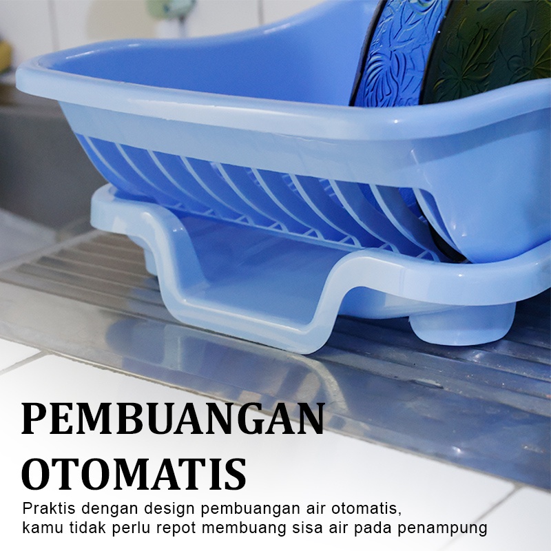 Rak Piring Sendok Plastik Anti Pecah Bahan Tebal Perlengkapan Dapur Rumah Tangga Import - PBR-C - 88 Blanketstore