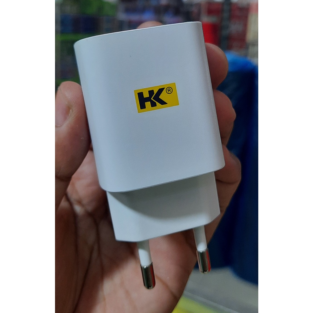 TRAVEL CHARGER HK TC-PD28 4.A 20W USB A + PORT TYPE C PREMIUM OVERLOAD PROTECTION BATOK KEPALA CASAN