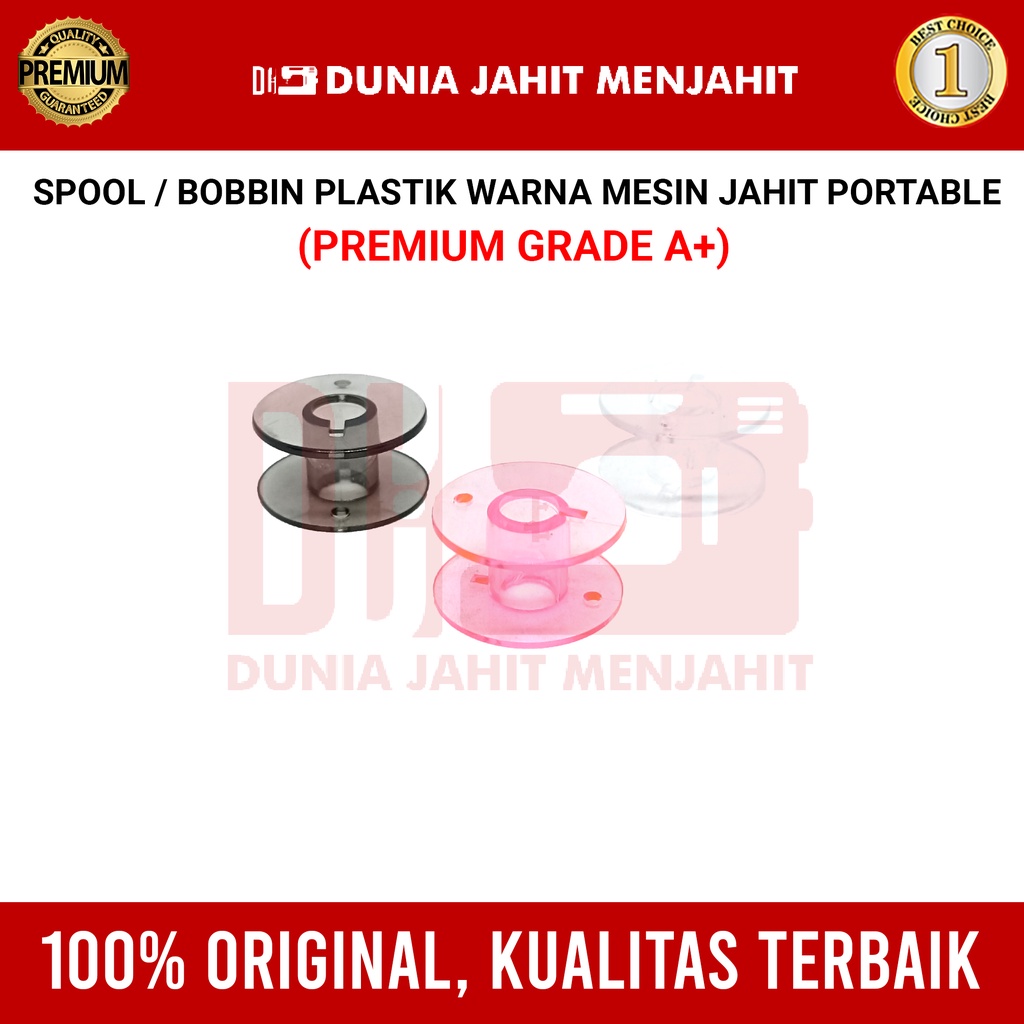 Bobbin/Spool Plastik Warna (Mesin Jahit Portable)