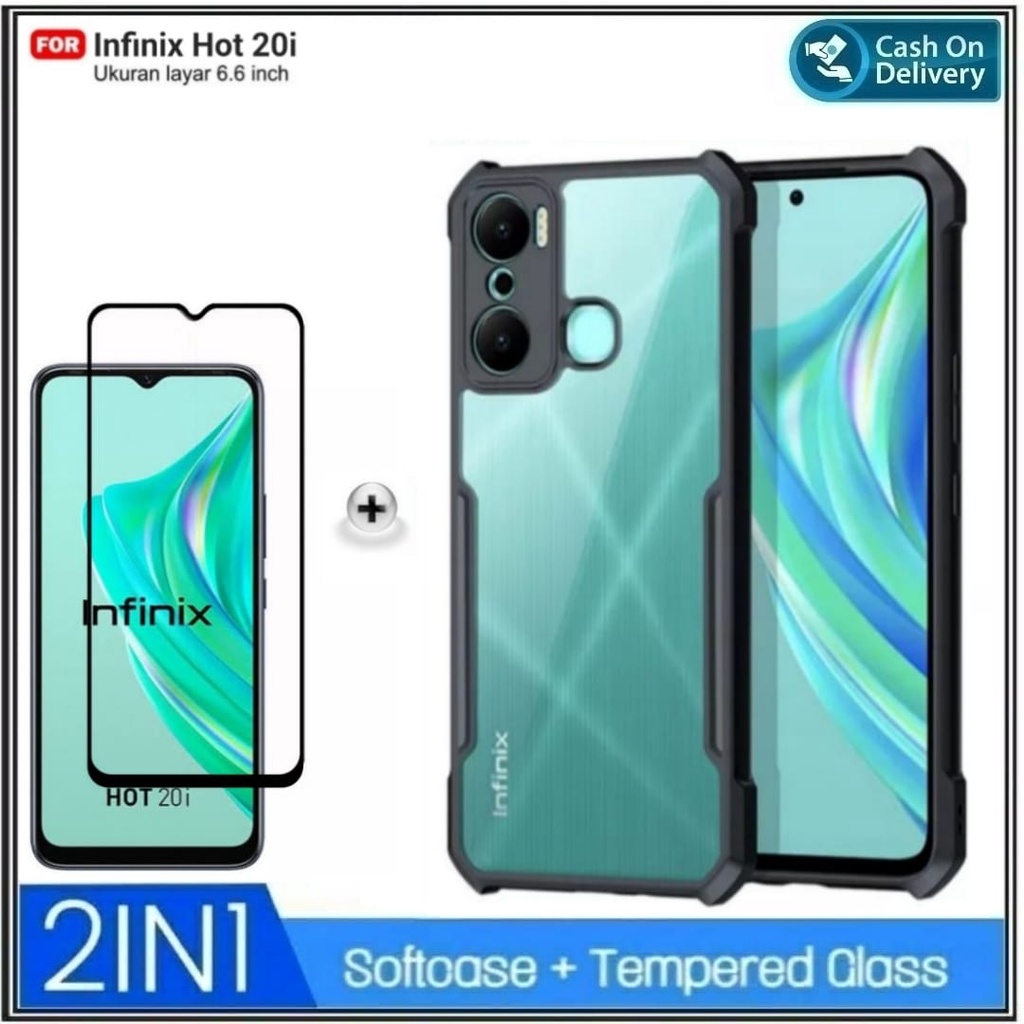 Case Infinix Hot 20i Soft Hard Fusion Transparan Casing Cover