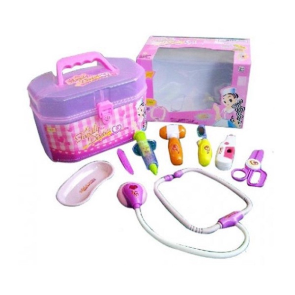 

Dijual Mainan Anak The Family Doctor 9901 Dokter Tas / Dokter Box Pink Berkualitas